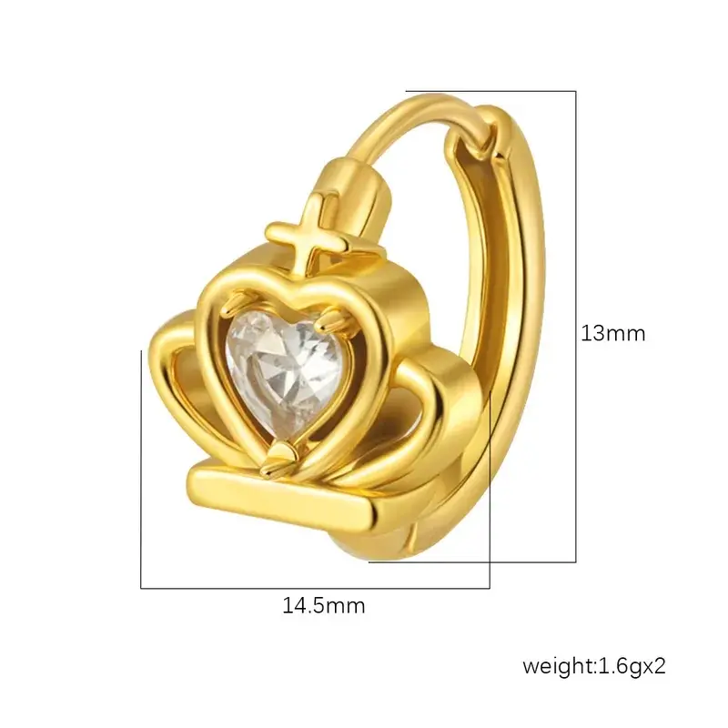 Golden Crown Earrings - FY0070